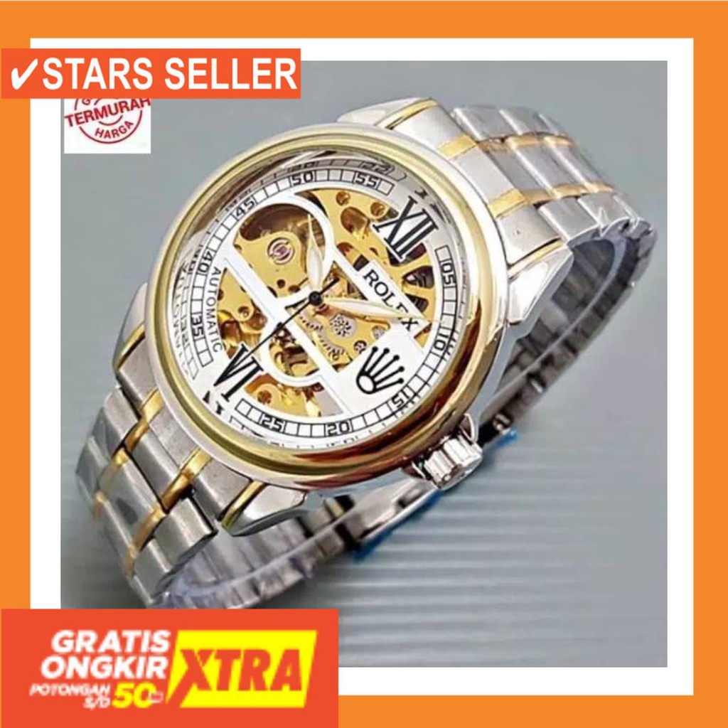 JAM COWOK MASA KINI MURAH TERBARU GSHOK HITAM / Jam Tangan Pria ROLEX Automatic Rolex Rantai