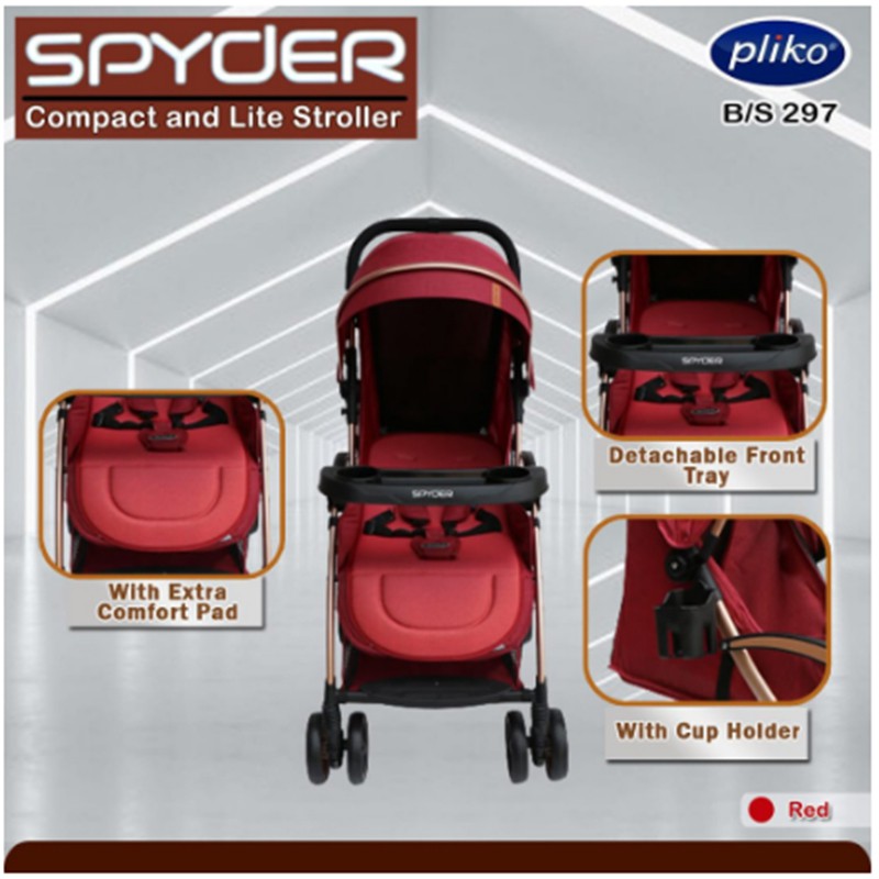 Stroller Pliko Spyder 297 Gold Frame Kereta Dorong Bayi