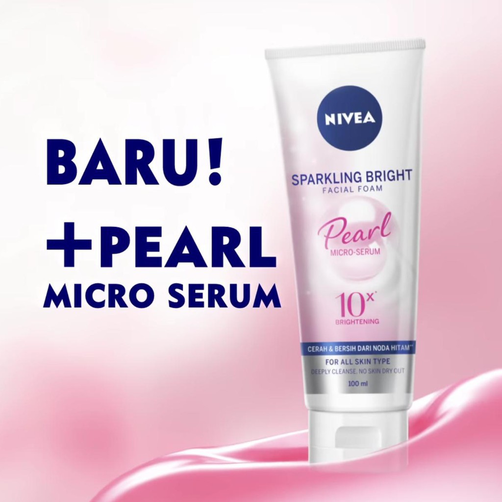 NIVEA SPARKLING BRIGHT WHITE FACIAL FOAM 100 Ml @MJ