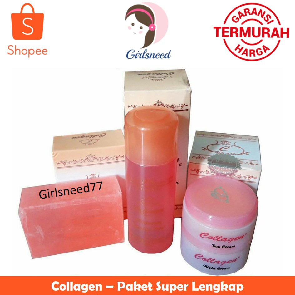 Paket Lengkap Krim Collagen Plus Sabun dan Toner