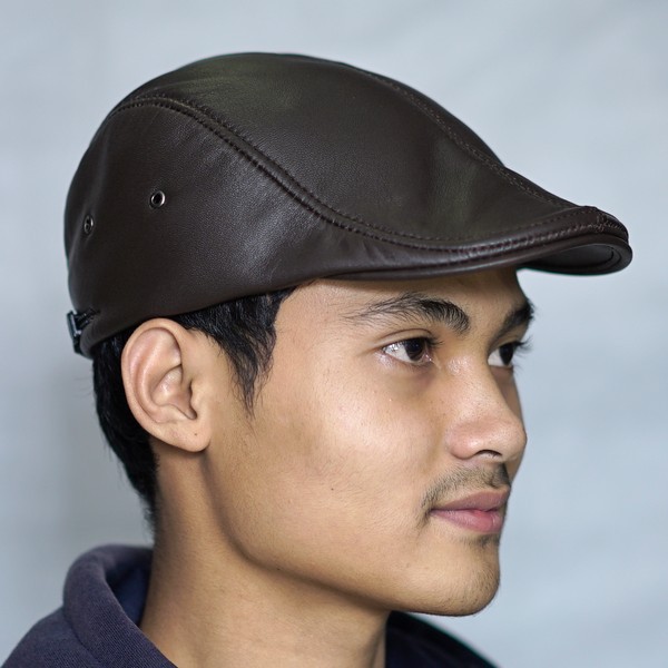 Jayuwan JT3 Topi Pet Pria Kulit Domba Asli