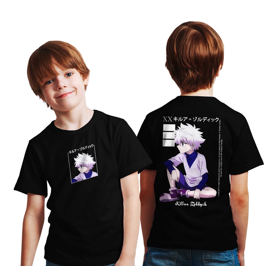 T-SHIRT KIDS  LOGO Killua Zoldyck MANGA JAPAN ANIME PREMIUM