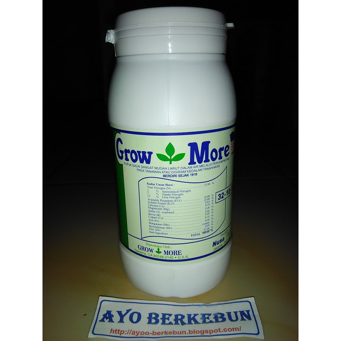 Pupuk Growmore 32 10 10 / pupuk NPK growmore 32 10 10 / grow more daun 32-10-10 / growmore daun / pu