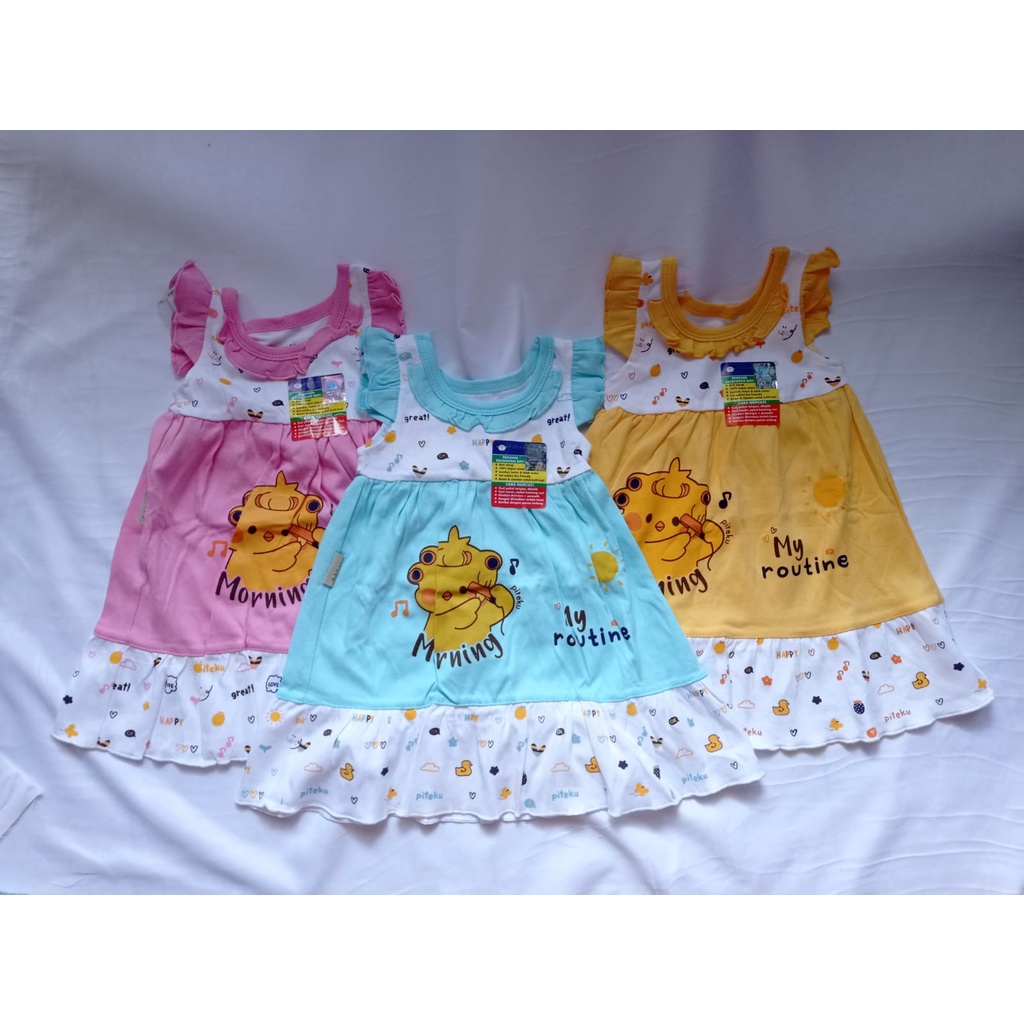 PITEKU | ROK DRESS ANAK perempuan CEWEK MOTIF MY ROUTINE
