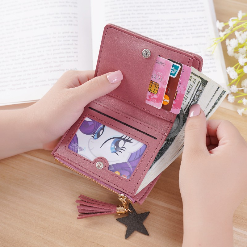 DOMPET LIPAT PENDEK DOMPET LIPAT WANITA IMPORT DOMPET KARTU KOREA