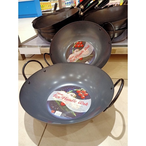 panci WOK uk 30 cm anti lengket