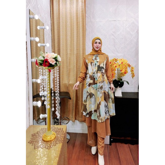 One set Nazla Motiv abstrak etnik