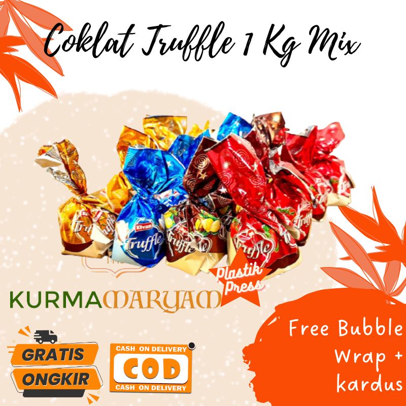 

Coklat Truffle 1 Kg | Coklat Arab | Coklat Turki | Turki Mix | Arab Mix | Oleh Oleh Haji Umroh | Toko Kurma Maryam