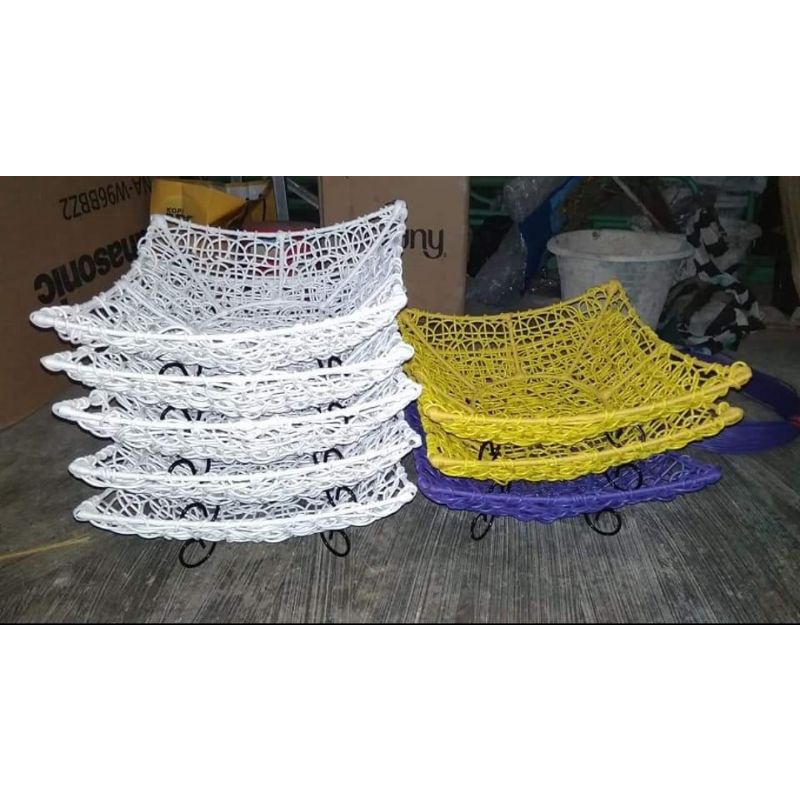 Tempat buah rotan | keranjang cantik | kerajinan rotan sintetis