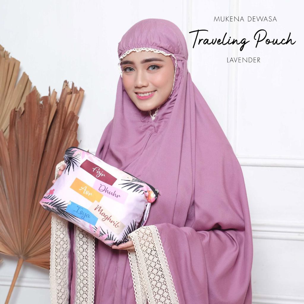 PUSAT MUKENA TASIK - MUKENA DEWASA RAYON RENDA TRAVELING POUCH