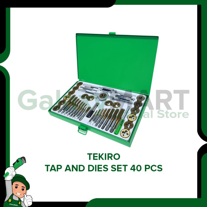 TEKIRO Tap And Dies 40 pcs / Alat Tap Snai dan Tap ulir set
