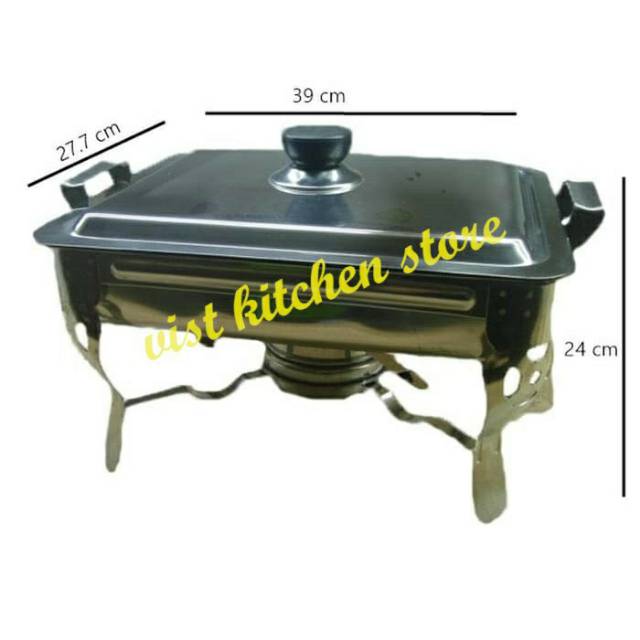 SUPRA warmer square pan / panci saji prasmanan / Wajan chafing dish