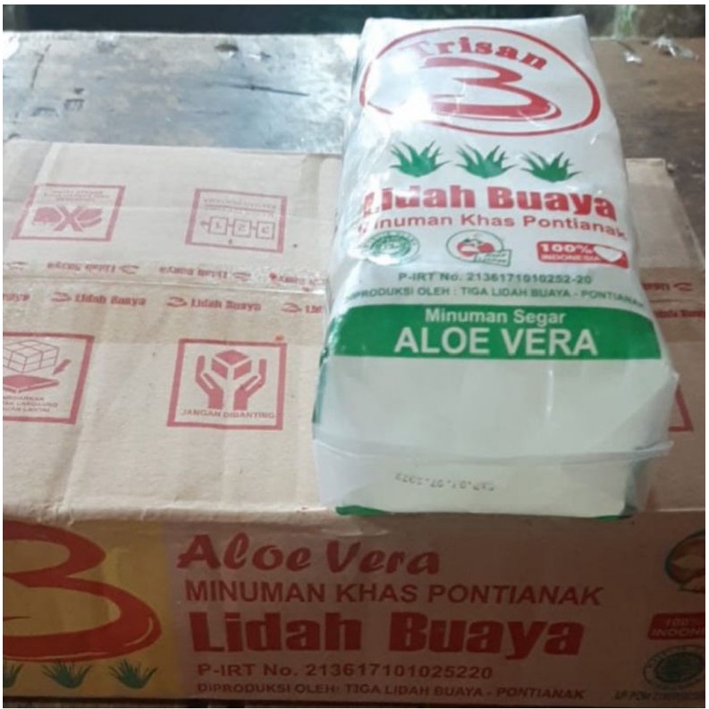 

Minuman Lidah Buaya Merk Trisan Rasa Lychee/Aloe Vera 1Pack isi 5pcs