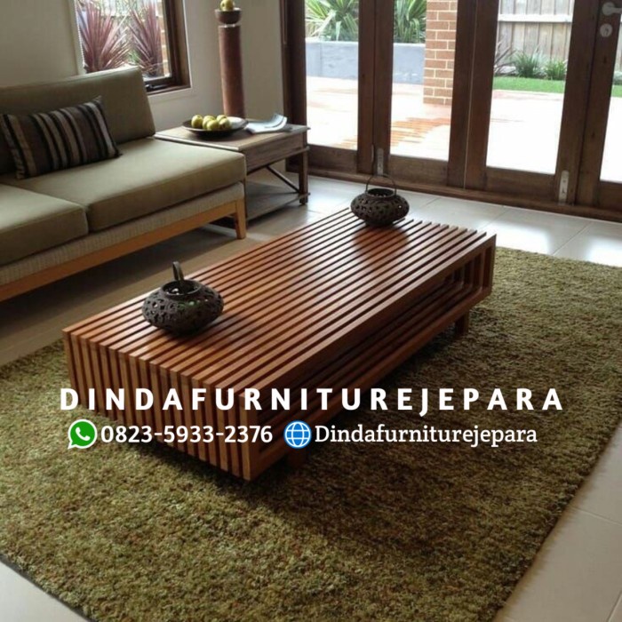 Meja tamu kayu unik coffe table kayu unik