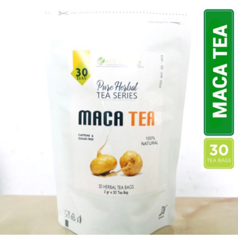 

ELIF TEA AND TISANE Maca Tea | Teh Maca | Caffeine-Free | Botanical Infusions Tea Bag | 30 Tea Bag