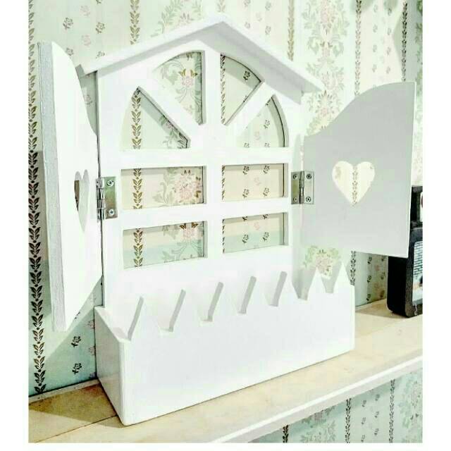  Rak  bunga  shabbychic Jendela shabbychic minimalis Vas 