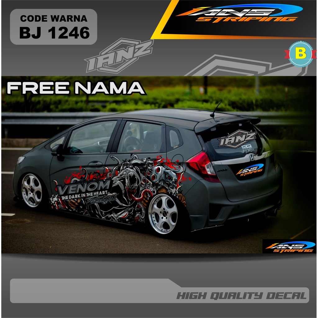 VARIASI STIKER DECAL MOBIL HONDA JAZZ / STIKER DECAL MOBIL AGYA AYLA BRIO / VARIASI STIKER DECAL MOBIL