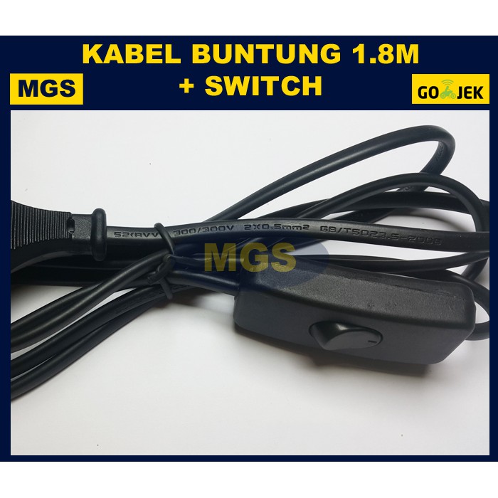 Kabel Buntung + Switch 1,8 meter