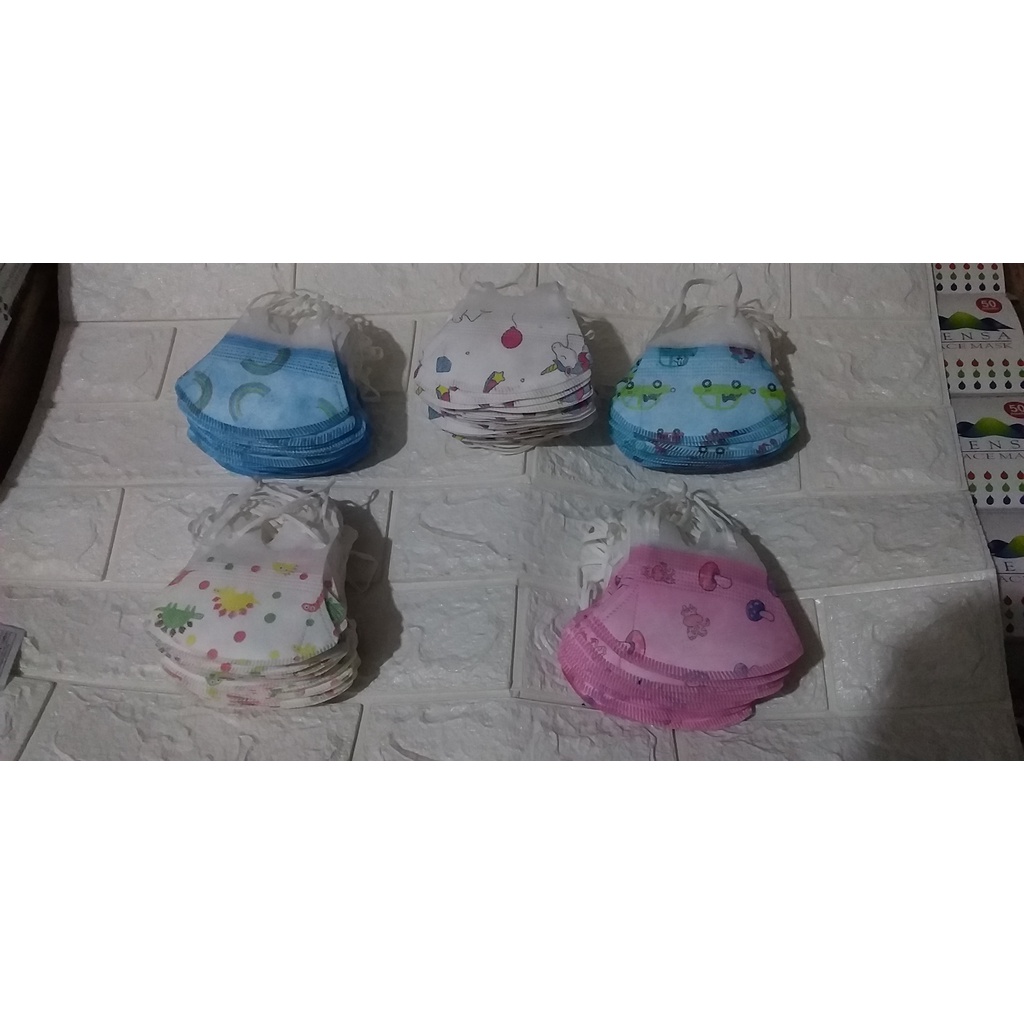 masker duckbill motif anak isi 50pc