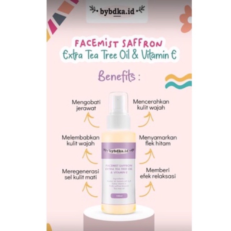 FREE GIFT✔️facemist TERBARU Bybdka||Facemist Saffron||facemist Bybdka