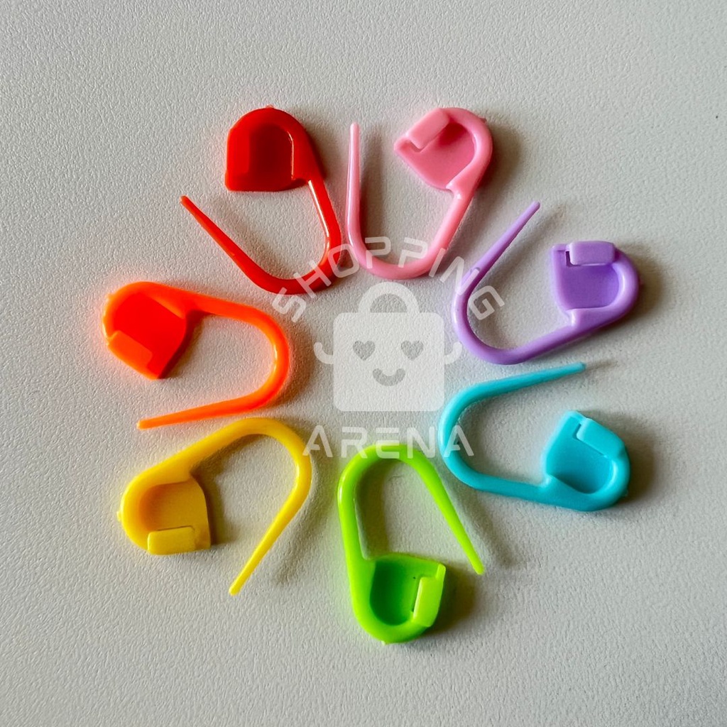 Pin Peniti Warna Warni Eceran Warna Rainbow Pelangi Beragam Kualitas Bagus Kuat Bahan Plastik Tebal 