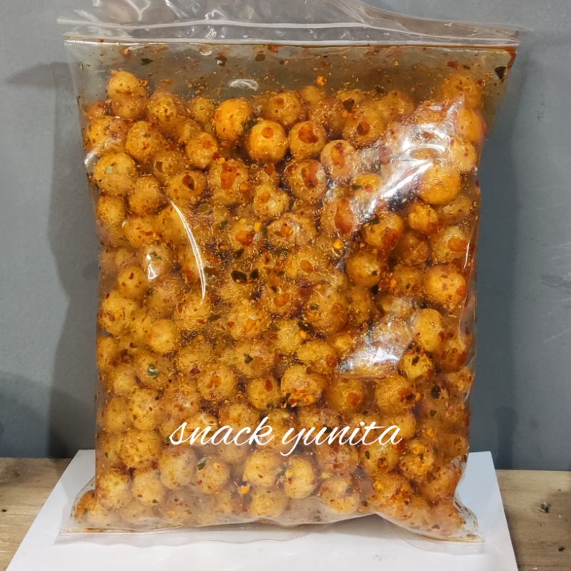 cimol crispy pedas daun jeruk 500 gram