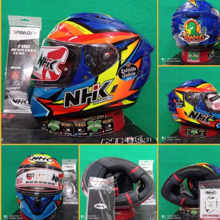 NHK HELM GP PRIME MOTIF RYUSEI YAMANAKA | ORANGE BLUE DOUBLE VISOR + PINLOCK
