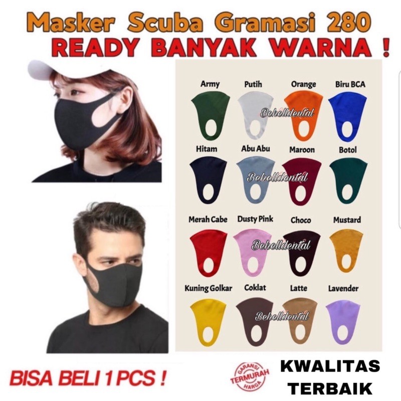 Masker scuba style korea hitam dewasa anak , model mask mirip pitta mask , kain bisa di cuci