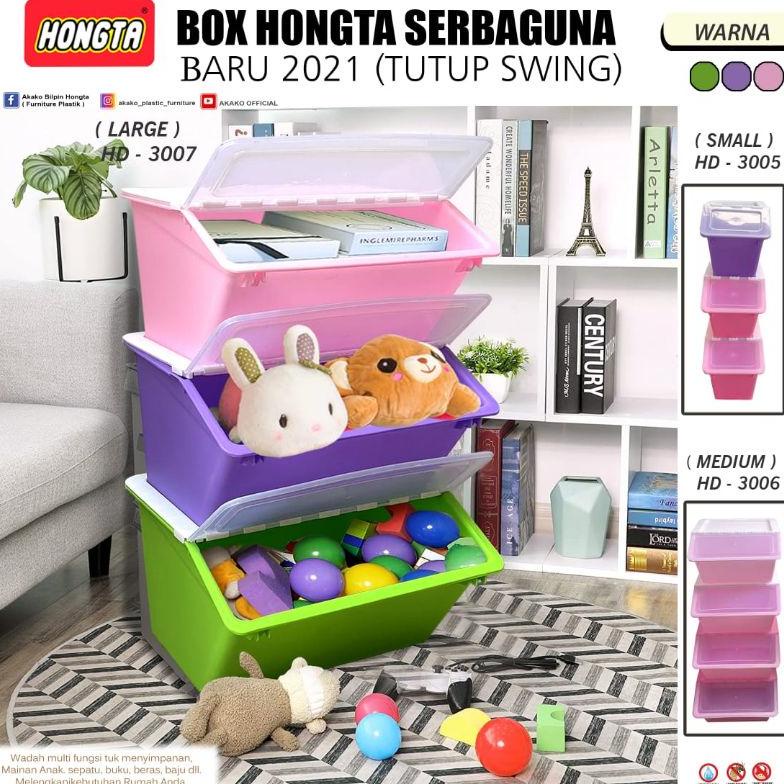 HONGTA - TEMPAT PENYIMPANAN CONTAINER DENGAN PENUTUP SWING TERLARISS...,,,,,