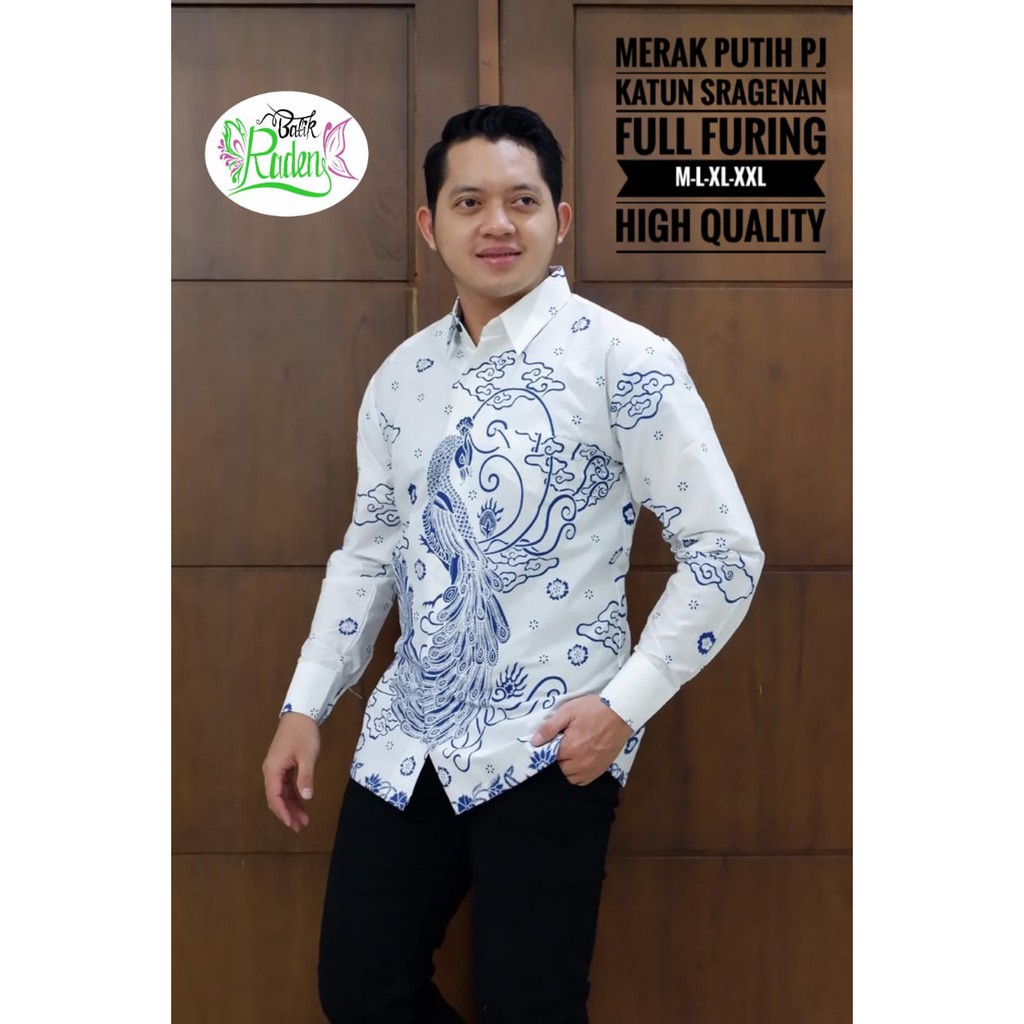 MERAK PUTIH BATIKSOLOAMANAH KEMEJA BATIK SOLO FULL FURING KATUN HALUS ATASAN BATIK PREMIUM MODERN