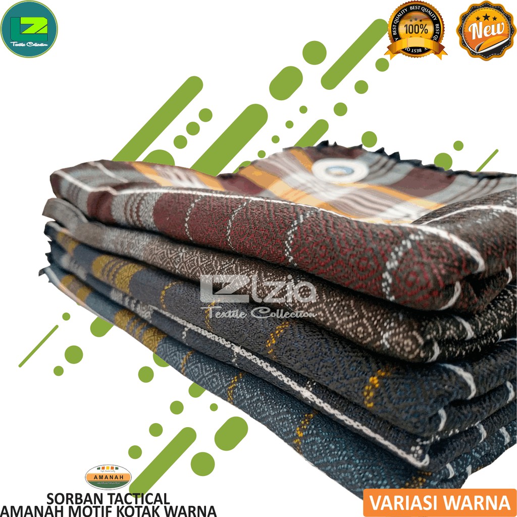 SORBAN TACTICAL DEWASA SORBAN AMANAH MOTIF KOTAK WARNA