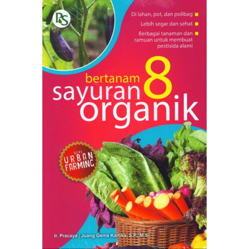 [CoverDepan Surabaya] Buku agribisnis Bertanam 8 Sayuran Organik