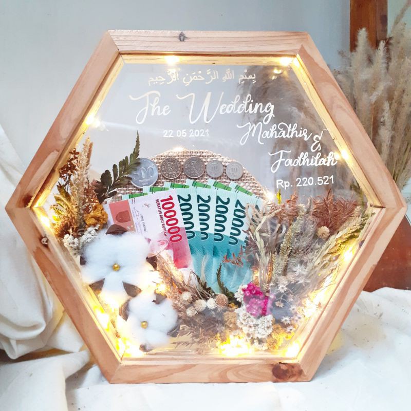 CODMAHAR CUSTOM, MAHAR TERARIUM LAMPU MAHAR HEXAGONAL LAMPU, MAHAR PERSEGI PANJANG LAMPU, MAHAR UANG