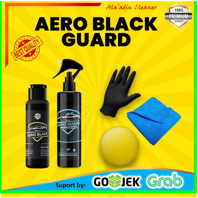 Promo Beli 1 Gratis 1 | Bundle Aero Black + Aero Guard | Perawatan Penghitam  pengkilap body motor mobil Coating