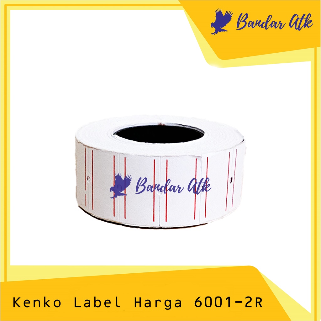 

KENKO KERTAS LABEL HARGA 1 BARIS PRICE LABEL 6001-2R [1 PCS]