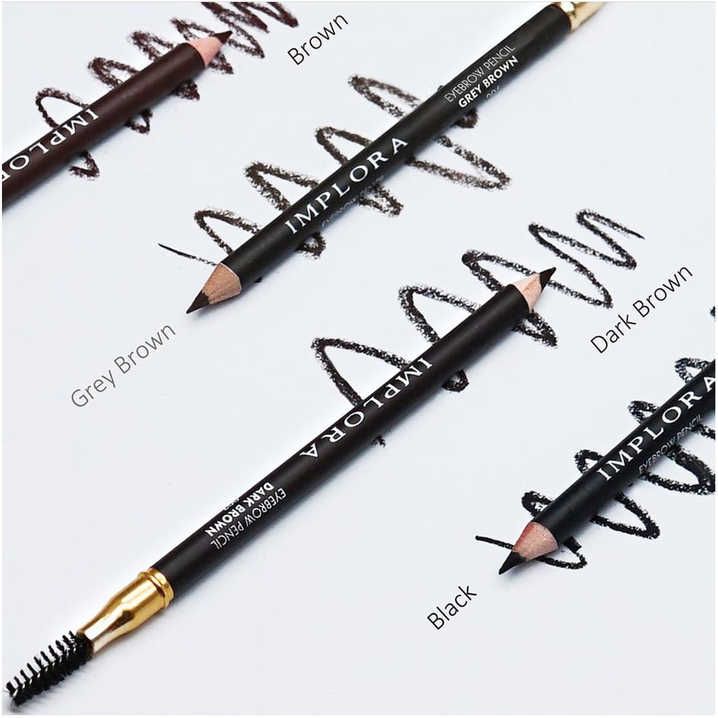 Pensil Alis IMPLORA - Eyebrow Pensil BPOM - Pensil Alis Dengan Sikat