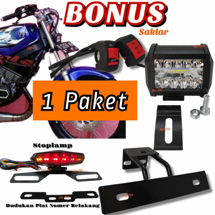 LAMPU LED RX KING 20/15 MATA SUPER TERANG LAMPU DEPAN RX KING RXS RXK LAMPU RX KING MODEL BANDUNGAN 