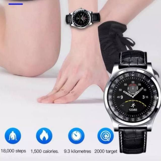 jam tangan Pria wanita anak Elegan smart watch hitam jam tangan pintar dengan AI terbaru