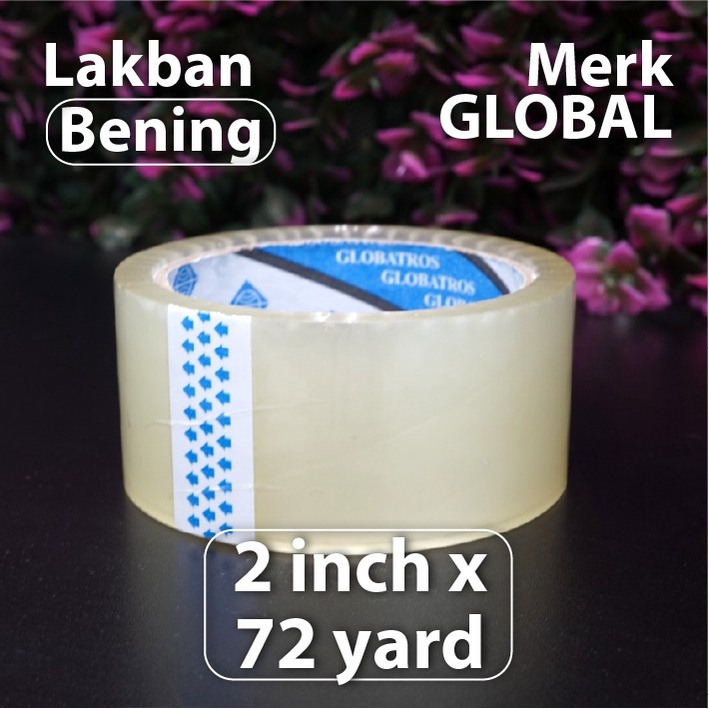 

Lakban Bening 2 inch x 72 yard - Merk Global - Selotip Isolasi