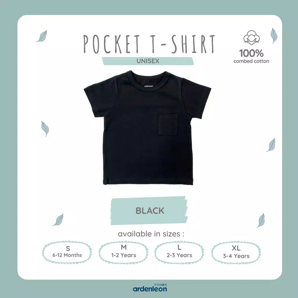 Ardenleon Pocket T-Shirt Unisex // Atasan Lengan Pendek Anak Unisex