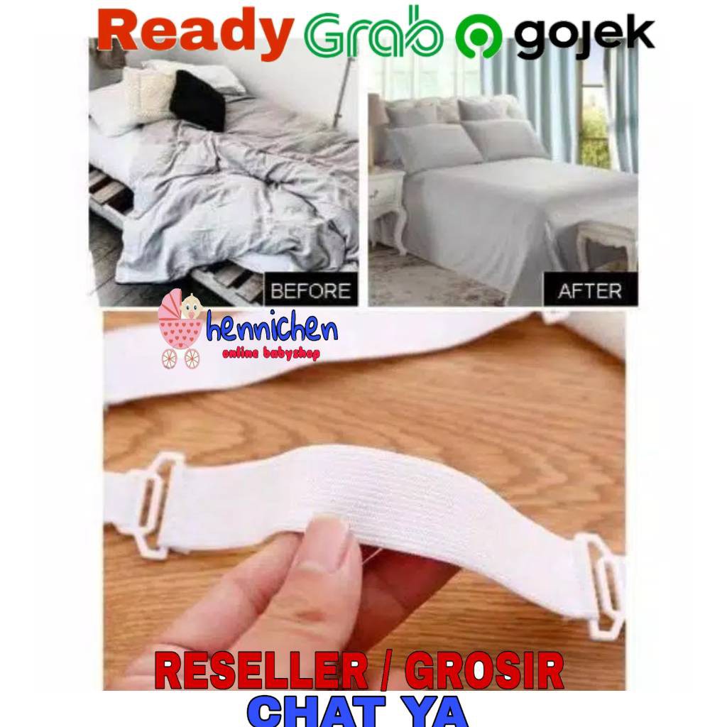 1 Pcs TALI KARET STRAP PENGIKAT PENGAIT PENGENCANG UJUNG SPREI KASUR GRIPPER