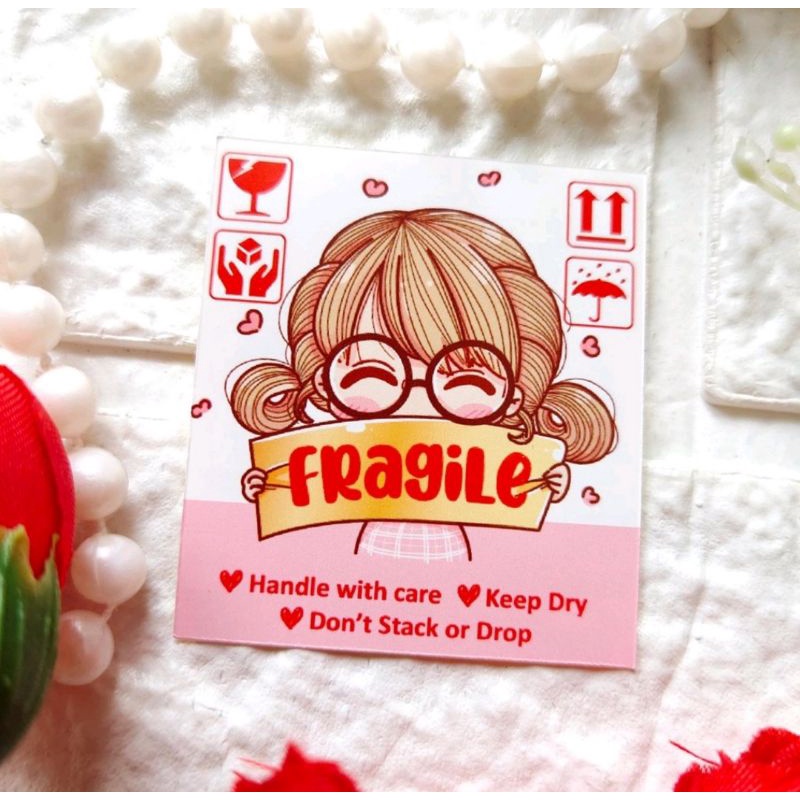 

Sticker Fragile stiker fragile kirim pengaman handle with care pengaman paket
