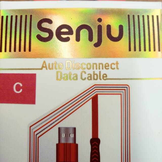 Cable data type USB C autodisconnect SENJU 3A fast charging power off high quality