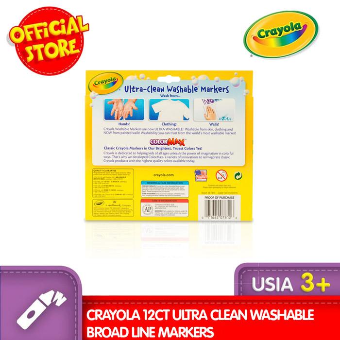 

CRAYOLA 12ct Ultra Clean Washable Broad Line Markers Best Seller