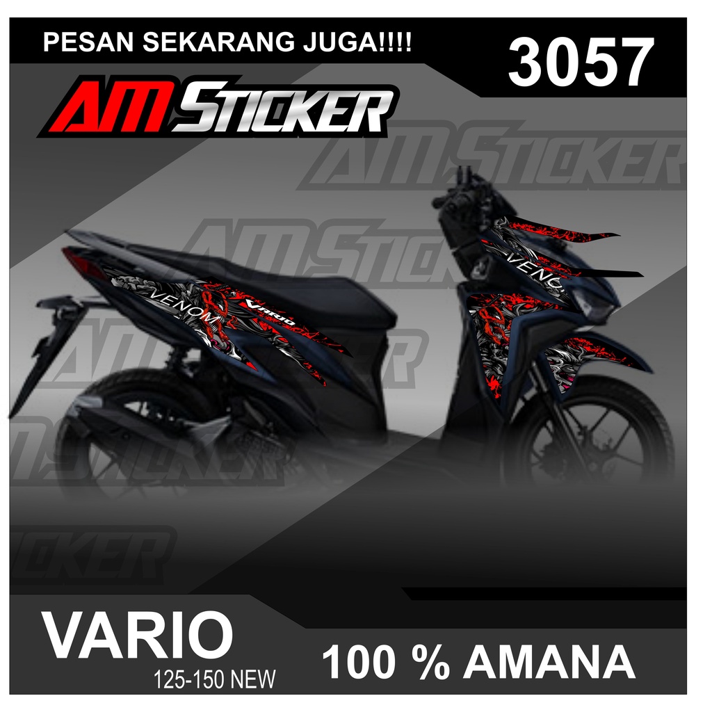 3057 Striping Variasi List Vario 125/150 New Sttriping Skotlet Vario Desain Venom