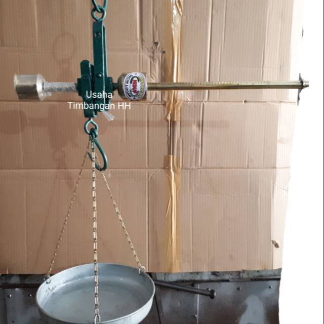 Timbangan Gantung Dacin Logam 10kg Hidup lengkap Piring