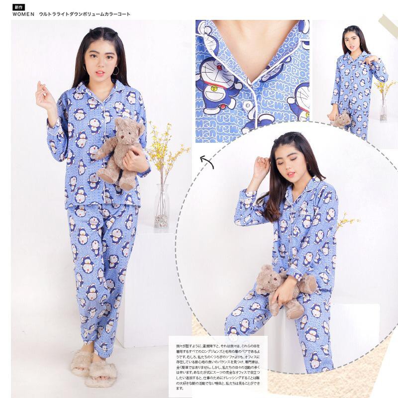 damai fashion jakarta - baju tidur piyama katun wanita 2 MOTIF WAWA KITY DAN FRISKA - konveksi murah tanah abang