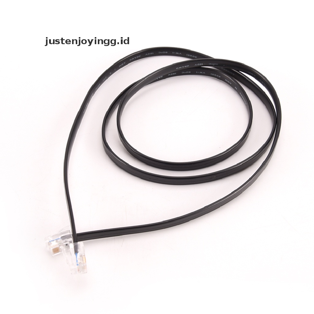 // justenjoyingg.id // New 1-meter Six-pin RJ12 Flat Phone Line 6P6C Green Copper 6-PIN Phone Line ~