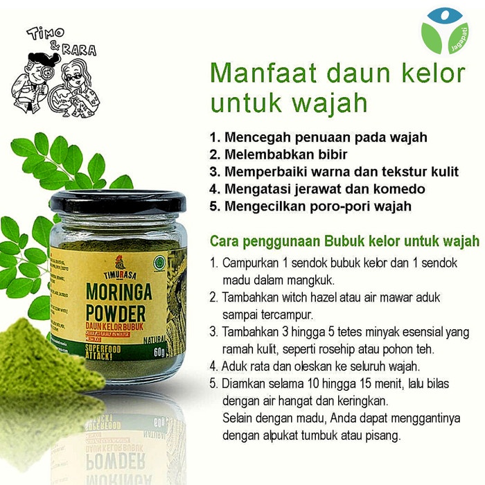 

Ge602Gt Timurasa - Moringa Powder 60Gr - Bubuk Daun Kelor - Vitamin C Ds5545101