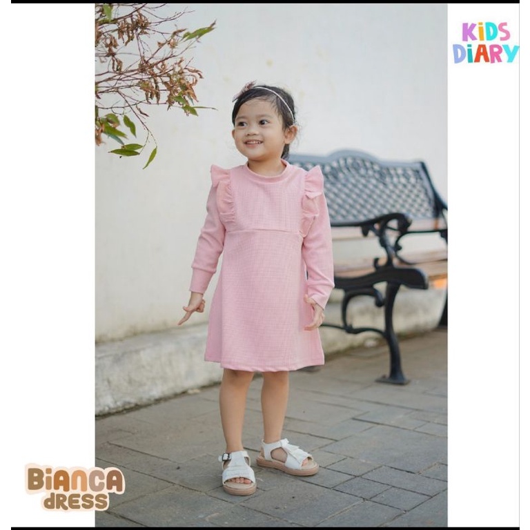 Kids Diary Plus - Bianca Dress waffle Anak Cewek 1-4 Tahun